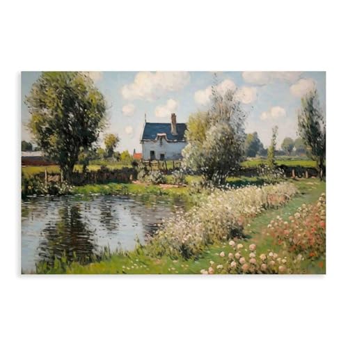 XVHOGAS Ölgemälde im Vintage-Stil, Motiv: Frühlingsgarten, Landschaft, Büro, Raumdekoration, Geschenk, 20 x 30 cm XVHOGAS Ölgemälde im Vintage-Stil, Motiv: Frühlingsgarten, Landschaft, Büro, Raumdekoration, Geschenk, 20 x 30 cm von XVHOGAS