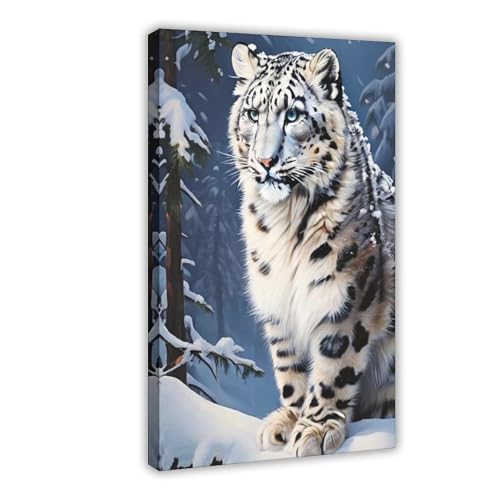 XVHOGAS Ölgemälde mit Schneeleopard, Kunstposter, Leinwand, Poster, Schlafzimmer, Dekoration, Landschaft, Büro, Raumdekoration, Geschenk, 30 x 45 cm XVHOGAS Ölgemälde mit Schneeleopard, Kunstposter, Leinwand, Poster, Schlafzimmer, Dekoration, Landschaft, Büro, Raumdekoration, Geschenk, 30 x 45 cm von XVHOGAS