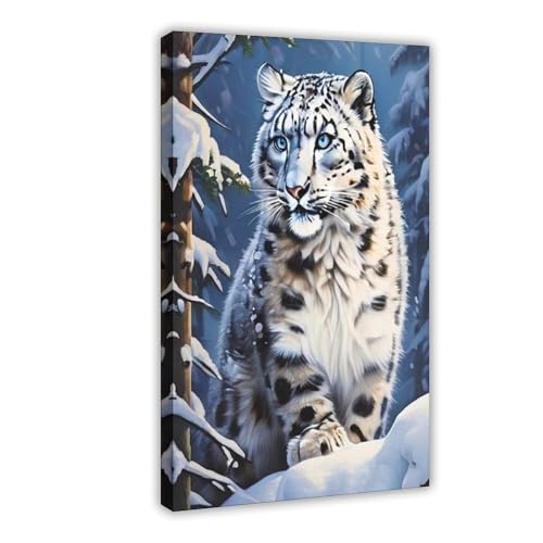 XVHOGAS Ölgemälde mit Schneeleopard, Kunstposter auf Leinwand, Wandkunst, Dekordruck, Bild Gemälde für Wohnzimmer, Schlafzimmer, Dekoration, 20 x 30 cm XVHOGAS Ölgemälde mit Schneeleopard, Kunstposter auf Leinwand, Wandkunst, Dekordruck, Bild Gemälde für Wohnzimmer, Schlafzimmer, Dekoration, 20 x 30 cm von XVHOGAS