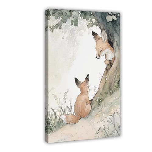 XVHOGAS Poster auf Leinwand, Motiv: Frühlingsmotiv, Aquarell, Fuchs, Tier, Poster, Schlafzimmer, Dekoration, Landschaft, Büro, Raumdekoration, Geschenk, 40 x 60 cm XVHOGAS Poster auf Leinwand, Motiv: Frühlingsmotiv, Aquarell, Fuchs, Tier, Poster, Schlafzimmer, Dekoration, Landschaft, Büro, Raumdekoration, Geschenk, 40 x 60 cm von XVHOGAS