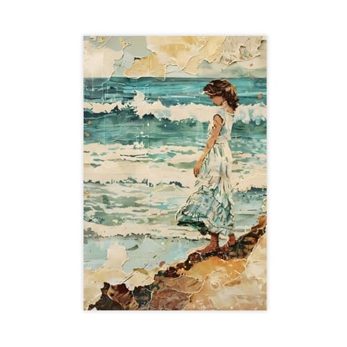 XVHOGAS Poster auf Leinwand, Motiv: "Tired Beach Girl", Schlafzimmer, Dekoration, Landschaft, Büro, Raumdekoration, Geschenk, 50 x 75 cm XVHOGAS Poster auf Leinwand, Motiv: "Tired Beach Girl", Schlafzimmer, Dekoration, Landschaft, Büro, Raumdekoration, Geschenk, 50 x 75 cm von XVHOGAS