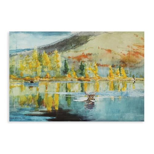 XVHOGAS Poster auf Leinwand, Retro-Waldsee, Herbst-Poster, Wandkunst, Dekordruck, Bild Gemälde für Wohnzimmer, Schlafzimmer, Dekoration, 30 x 45 cm XVHOGAS Poster auf Leinwand, Retro-Waldsee, Herbst-Poster, Wandkunst, Dekordruck, Bild Gemälde für Wohnzimmer, Schlafzimmer, Dekoration, 30 x 45 cm von XVHOGAS
