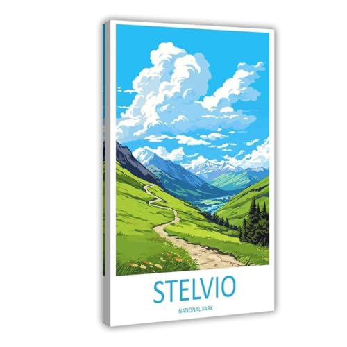 XVHOGAS Stelvio Reiseposter auf Leinwand, Wandkunst, Dekordruck, Bild Gemälde für Wohnzimmer, Schlafzimmer, Dekoration, 50 x 75 cm XVHOGAS Stelvio Reiseposter auf Leinwand, Wandkunst, Dekordruck, Bild Gemälde für Wohnzimmer, Schlafzimmer, Dekoration, 50 x 75 cm von XVHOGAS