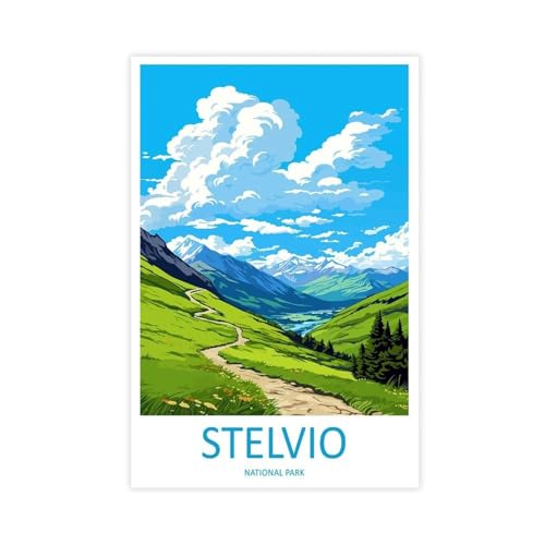 XVHOGAS Stelvio Reiseposter auf Leinwand, Wandkunst, Dekordruck, Bild Gemälde für Wohnzimmer, Schlafzimmer, Dekoration, 60 x 90 cm XVHOGAS Stelvio Reiseposter auf Leinwand, Wandkunst, Dekordruck, Bild Gemälde für Wohnzimmer, Schlafzimmer, Dekoration, 60 x 90 cm von XVHOGAS