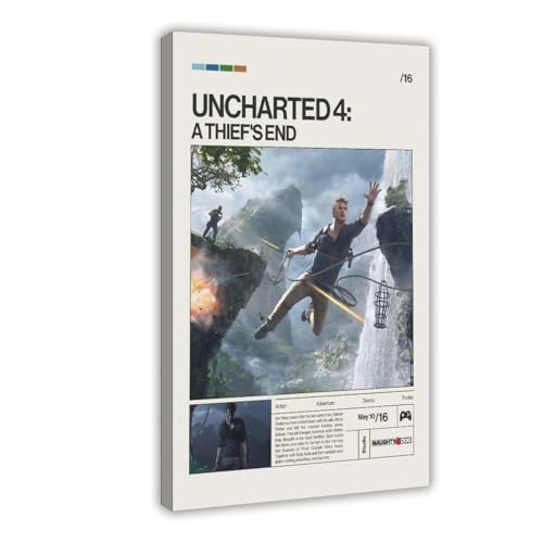 XVHOGAS Uncharted 4 - A Thief's End Game Poster Leinwand Poster Schlafzimmer Dekor Landschaft Büro Zimmer Dekor Geschenk 50 x 75 cm XVHOGAS Uncharted 4 - A Thief's End Game Poster Leinwand Poster Schlafzimmer Dekor Landschaft Büro Zimmer Dekor Geschenk 50 x 75 cm von XVHOGAS