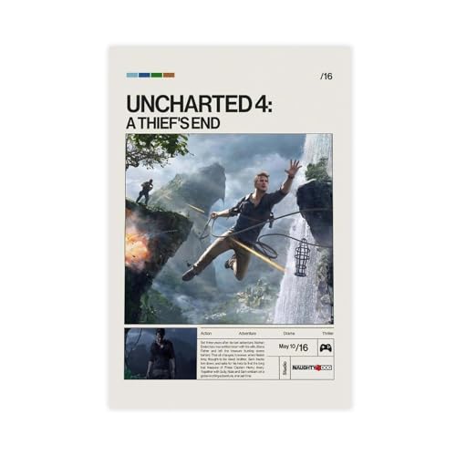 XVHOGAS Uncharted 4 - A Thief's End Game Poster Leinwand Poster Wandkunst Dekor Druck Bild Gemälde für Wohnzimmer Schlafzimmer Dekoration 30 x 45 cm XVHOGAS Uncharted 4 - A Thief's End Game Poster Leinwand Poster Wandkunst Dekor Druck Bild Gemälde für Wohnzimmer Schlafzimmer Dekoration 30 x 45 cm von XVHOGAS