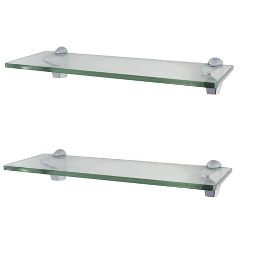 XVL GS3004BL-2 Badezimmer-Glasregal, Chrom, 2 Stück XVL GS3004BL-2 Badezimmer-Glasregal, Chrom, 2 Stück von XVL