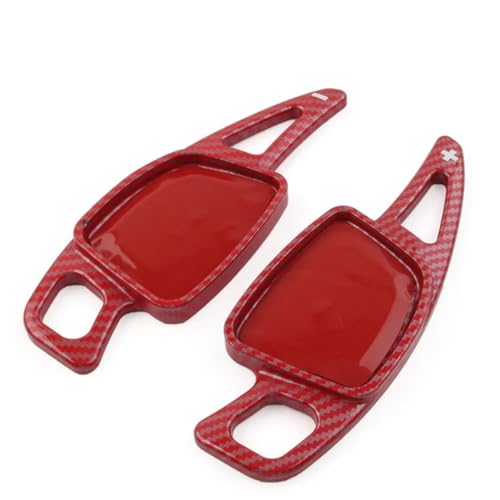 XVMKFCF Schaltwippen Kompatibel Mit A4 Für S5 2020 2021 2022; Für S4 A5 B9 Facelift 2020 2021 Auto Lenkrad Shift Paddle Shifter Verlängerung Quick Shift Zubehör(Carbon Fiber Red) von XVMKFCF