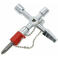 Silber) Universalschlüssel, Dreikantschlüssel, Maulschlüssel, Maulschlüssel, Multifunktionsschlüssel, Heizkörperschlüssel, für Wasserzähler, von XVX