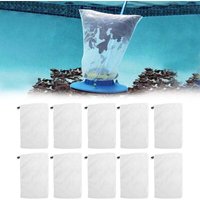 10 Stück Pool-Staubsauger-Ersatzbeutel, Pool-Staubsauger-Feinnetz mit Feststellseil, Pool-Staubsauger-Filterbeutel, Reinigungsbeutel von XVX