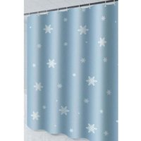 XVX - 180 x 200 cm Duschvorhang mit 12 Haken, schnelltrocknend (Schneeflocke), wasserdichtes Polyestergewebe, maschinenwaschbar, Badezimmervorhänge von XVX