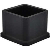 XVX - 2,5 x 2,5 cm (1 Zoll x 1 Zoll) Packung mit 16 dicken quadratischen schwarzen Gummi-Schutzkappen für Stuhl- oder Tischbeine von XVX