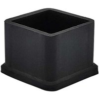 2,5 x 2,5 cm (1 Zoll x 1 Zoll) Packung mit 16 dicken quadratischen schwarzen Gummi-Schutzkappen für Stuhl- oder Tischbeine von XVX