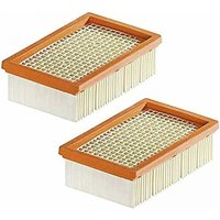2 Stück Ersatzfilter, Flachfilterpatronen für Karcher WD4 WD5 WD6 MV4 MV5 MV6 Flachfaltenstaubsauger von XVX