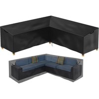 200 x 270 x 82 cm - L-förmige Gartenmöbel-Abdeckung - wasserdicht - Rattan - für Ecksofa - für Wohnzimmer von XVX