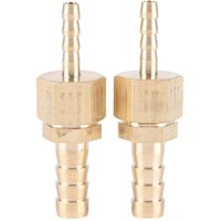 2er-Pack 4–8 mm Messing-Stichverbinder mit Schnellverschluss, Reduzierstück für Teich-Pool-Schlauch von XVX
