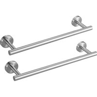 2er-Pack 40 cm Badetuchhalter aus gebürstetem Edelstahl, Wandmontage, Badezimmer-Handtuchhalter, gebürsteter Organizer von XVX