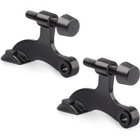XVX - 2er-Pack Türstopper mit Scharnierstiften aus gebürstetem Satinnickel – Verstellbarer, robuster Türstopper mit Scharnierstiften und schwarzen von XVX