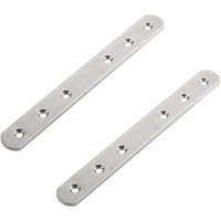 XVX - Set di 2 piastre di giunzione piatte 175 x 20 cm in acciaio inox per la riparazione di mobili in legno e metallo von XVX