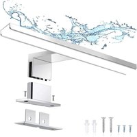 2in1 LED Spiegelleuchte IP44 Badleuchte Neutralweiß Schminktischleuchte 230V Schrankleuchte Spiegelschrank Aufbauleuchte Bad Klemmleuchte Wandleuchte von XVX