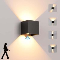 6W LED-Wandleuchte, Innen/Außen, Warmweiß, Moderner Stil, Einstellbarer Abstrahlwinkel, Schwarz 6W LED-Wandleuchte, Innen/Außen, Warmweiß, Moderner Stil, Einstellbarer Abstrahlwinkel, Schwarz von XVX