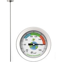 AIPERQ Kompostthermometer – Edelstahl-Zifferblattthermometer für die Kompostierung zu Hause und im Garten – 54 mm Durchmesser C- und F-Zifferblatt, von XVX