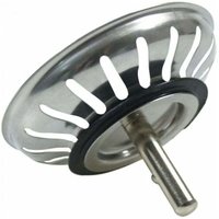 XVX - Abflusskorb für Küchenspüle, 79,3 mm – Universalsieb aus Edelstahl, aufklappbarer Korbstopper – spülmaschinenfest, kein Verstopfen und kein von XVX