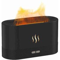Aromadiffusor mit Flammeneffekt, 180 ml, Diffusor und Luftbefeuchter für ätherische Öle, Öle hinzufügen, für Schlafzimmer, Spa, Yoga, Büro (schwarz) von XVX