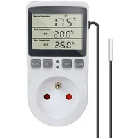 Digitaler Thermostat, 230 v 16 a Temperaturregler-Steckdose mit Sensor, beheizter Kühlschrankthermostat für Gewächshaus, Reptilienzuchtbox, Zuhause von XVX