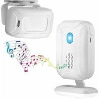 Drahtloser Bewegungsmelder und Türklingel, Hausalarmsystem-Set inklusive 1 Sensor und 1 Empfänger, elektronisches Sensor-Begrüßungsgerät für Drahtloser Bewegungsmelder und Türklingel, Hausalarmsystem-Set inklusive 1 Sensor und 1 Empfänger, elektronisches Sensor-Begrüßungsgerät für von XVX