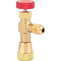 Durchflussregelventil, R410A-Kältemittel-Ladeventil 1/4''-5/16'' Messingadapter Durchflussregel-Kugelhahn für Kältemittel-Ladeschlauch Durchflussregelventil, R410A-Kältemittel-Ladeventil 1/4''-5/16'' Messingadapter Durchflussregel-Kugelhahn für Kältemittel-Ladeschlauch von XVX