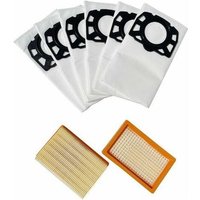 2 Filter und 6 Beutel für WD4 WD5 WD5P WD6 WD6 p MV4 MV5 MV6 Staubsaugerbeutel Zubehör von XVX