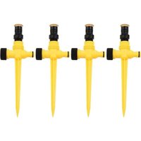 XVX - Gartensprinkler, 360 Grad automatisches rotierendes Sprinkler-Bewässerungssystem, einstellbarer Rasenwassersprüher, 4 Stück von XVX