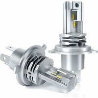 INHHUB H4 LED-Lampe, 6500 K Weiß für 12 V-24 V Auto-Fern-/Abblendlicht-Umrüstsatz. (2 Stück) - INHHUB von XVX