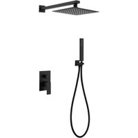 Integrierte Regendusche aus gebürstetem schwarzem Edelstahl – 10 Zoll von XVX