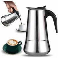 Italienische Kaffeemaschine aus Edelstahl für 12 Tassen, kompatibel mit allen Herdarten, 12 Tassen von XVX