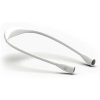 XVX - LED-Leselampe zum Umhängen, flexibel, 3 Farben, dimmbar, per usb wiederaufladbar, freihändige Nachttischlampe, weiß von XVX
