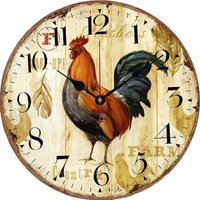 Leise, nicht tickende Retro-Wanduhr, batteriebetrieben, dekorativ für Küche/Wohnzimmer/Schlafzimmer/Bauernhaus Leise, nicht tickende Retro-Wanduhr, batteriebetrieben, dekorativ für Küche/Wohnzimmer/Schlafzimmer/Bauernhaus von XVX
