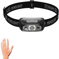 Leistungsstarke LED-Stirnlampe mit Bewegungsmelder, IPX6 wasserdicht, 4 Beleuchtungsmodi, per USB wiederaufladbare professionelle Stirnlampe, von XVX