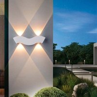 Neue wasserdichte LED-Wandleuchte Hof Balkon Zaun Spalte Licht einfache kreative Outdoor Garten Treppenlicht weiß 1 Stück von XVX