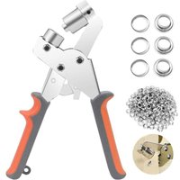 Ösenzange mit 100 Stück (Innendurchmesser 10 mm) Metallösen, Profi Ösenset für Leder, Stoff, Plane, PVC Vorhänge von XVX