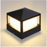 XVX - Pfostenlampe Säulentorlampe Außenleuchte Säulenlampe Villa IP65 Wasserdicht Aluminium Garten Landschaft Rasen Tor Zaun Eingangsleuchte, Warmweiß von XVX