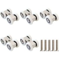 XVX - Rollen für Schiebetüren 5er Set Rollen für Schiebetüren Rollen für Schiebetüren Kugellager Für 20 mm Laufprofil 4 Rollen Rolle 42x21,5 mm von XVX