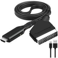 Scart-auf-HDMI-Konverter, Scart-auf-HDMI-Kabel, Scart-auf-HDMI-Adapter für tv, Scart auf hdmi, für Full hd tv 720P/1080P, Audio-Video für Sky von XVX