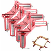 Set mit 4 rechtwinkligen 90-Grad-Klemmen, verstellbare Eckklemmen aus Holz für mehrere Bilderrahmen, Zimmerei, Schweißen. von XVX