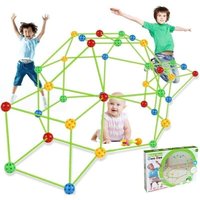 Spielzelt für Kinder, Bausatz für Spielhäuser für drinnen und draußen (45 Bälle, 76 Stäbe mit Zelt, fluoreszierende Version) von XVX