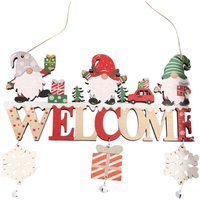 Stabiler Weihnachtsschmuck aus Holz mit Glitzerperlen zum Aufhängen von Dekorationen für Partydekorationen. von XVX