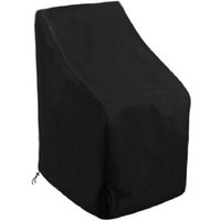 Stapelbare Gartenstuhl-Abdeckung 75x75x120cm, 210D Oxford wasserdichte Stuhlabdeckung, Outdoor-Stuhlschutz, Schwarz Stapelbare Gartenstuhl-Abdeckung 75x75x120cm, 210D Oxford wasserdichte Stuhlabdeckung, Outdoor-Stuhlschutz, Schwarz von XVX