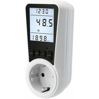 Stromzähler für Steckdose, Energiekostenzähler, Stromzähler, Steckdose, Stromzähler mit LCD-Anzeige, 3680W MAX/16A von XVX