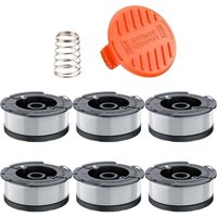 Stück A6481 A6485 Fadenspule kompatibel mit Black and Decker Rasentrimmer ST5530-GB GLC3630L20-GB STC1820PC-GB BESTA530-GB BESTA525-GB (6 von XVX